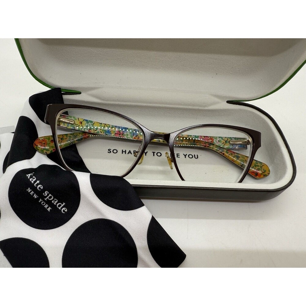 KATE‎ SPADE IVIE 09Q 52-16-140 Eyeglasses Metal/Plastic Temple, CASE POUCH CLOTH